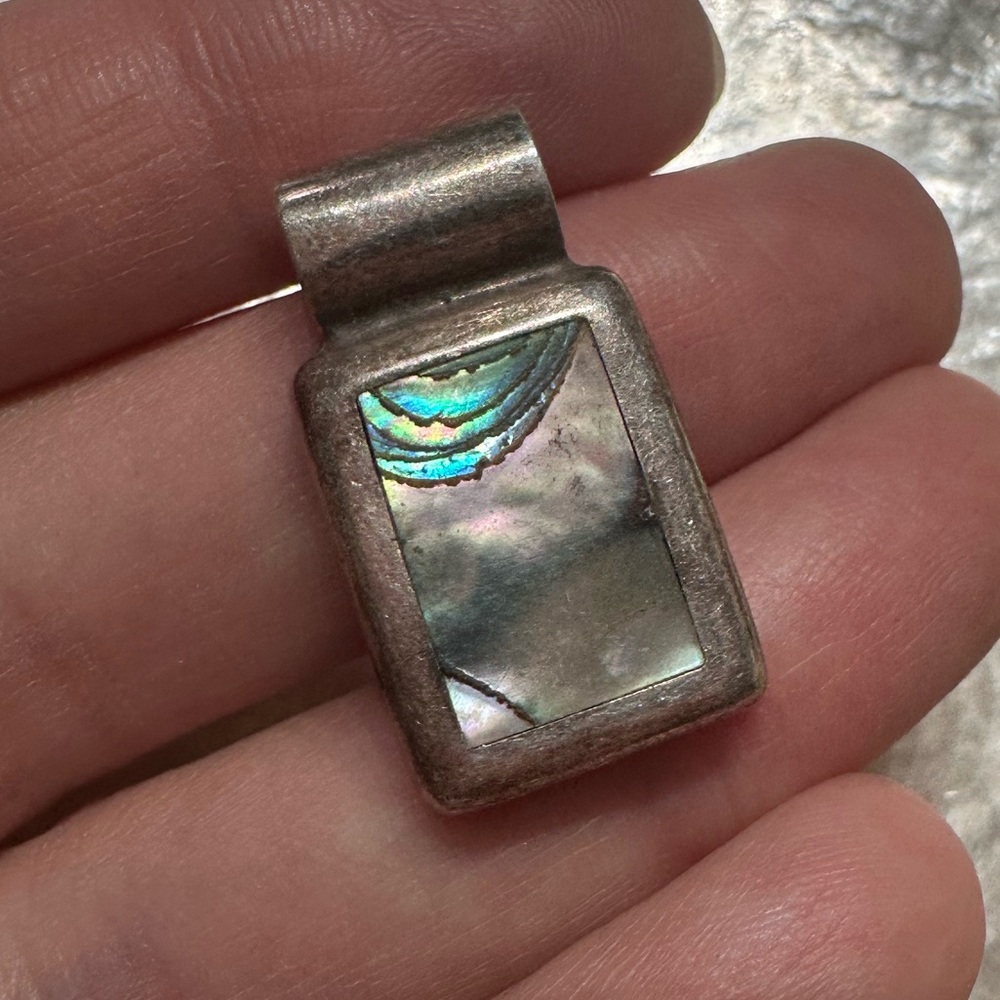 925 Sterling Silver Abalone Pendant